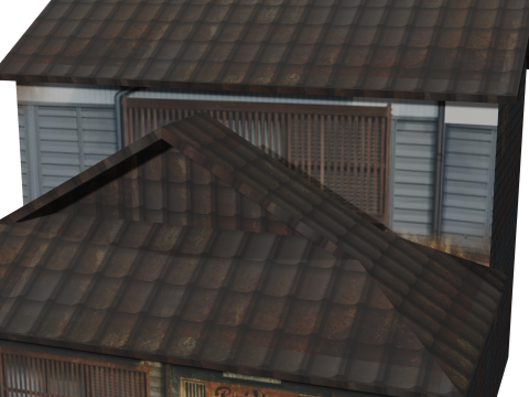 Super Lowpoly Traditional Japanease Town House 3D Model