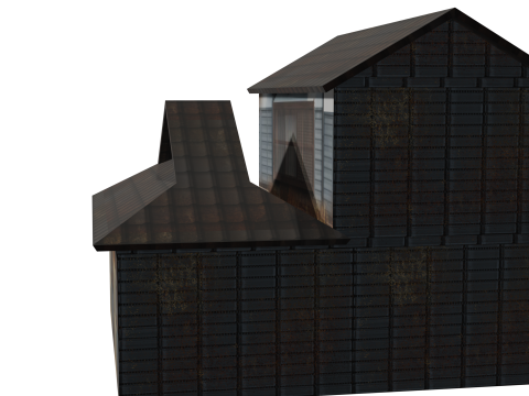 Super Lowpoly Traditional Japanease Town House 3D Model