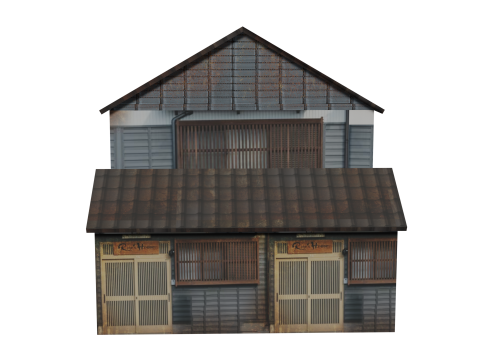 Traditional Edo House 3D Model
