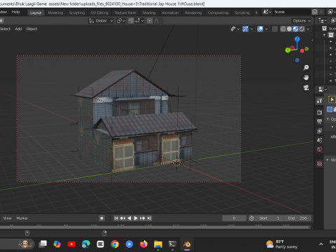 Traditional Edo House 3D Model