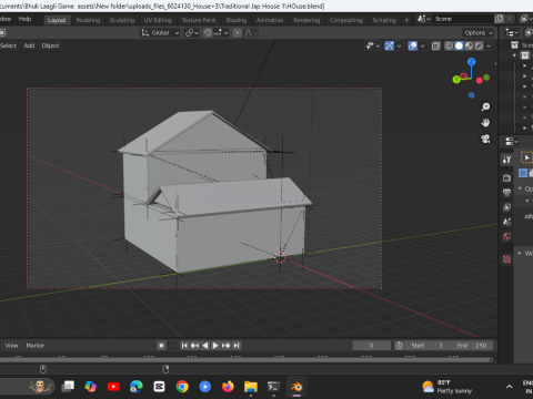 Traditional Edo House 3D Model