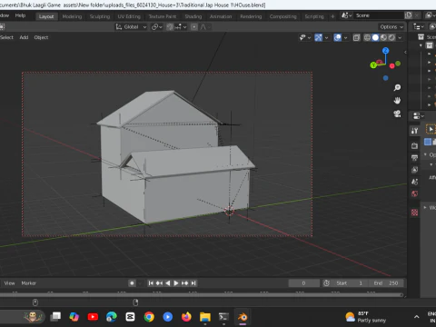 Traditional Edo House 3D Model