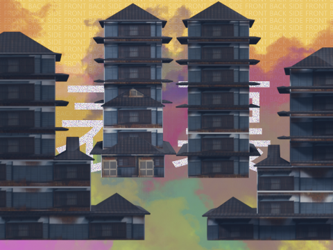 Edo Japanease Building - Super Lowpoly 3D 模型