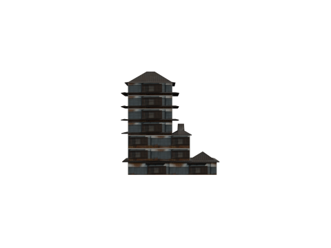 Edo Japanease Building - Super Lowpoly 3D 模型