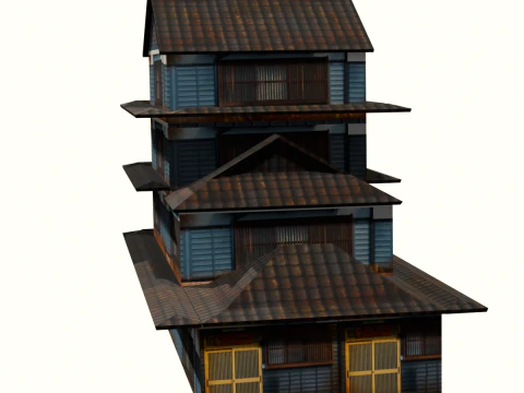 Super Lowpoly House Complex 3D Model