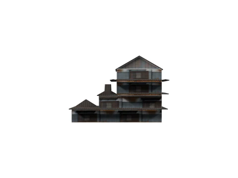 Super Lowpoly House Complex 3D Model