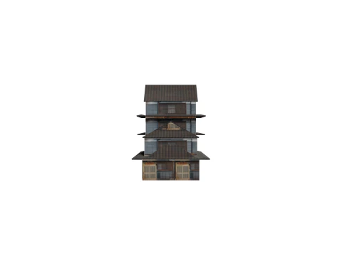 Super Lowpoly House Complex 3D Model