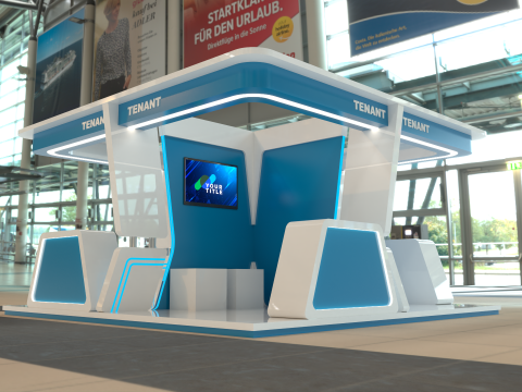 Exhibition Booth Stand Stall Trade Show Modelo 3D