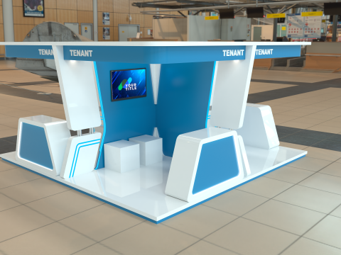 Exhibition Booth Stand Stall Trade Show 3D Модель
