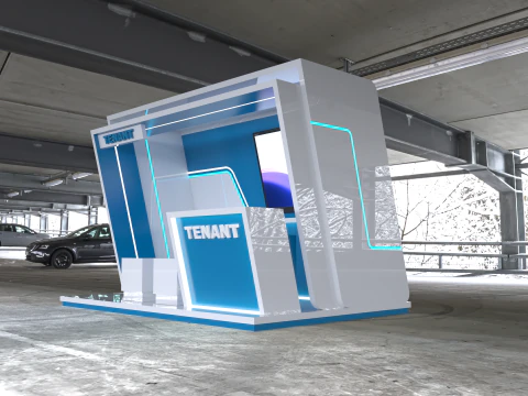 Stand espositivo Stand Stall Fiera 3x2 Modello 3D