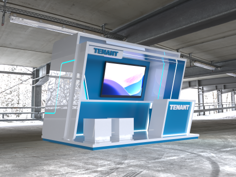 Exhibition Booth Stand Stall Trade Show 3x2 3D Model