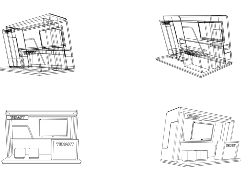 Exhibition Booth Stand Stall Trade Show 3x2 3D Model