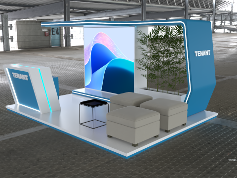 Exhibition Booth Stand Stall Trade Show 3D 4X3 3D 模型