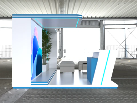 Exhibition Booth Stand Stall Trade Show 3D 4X3 3D Model