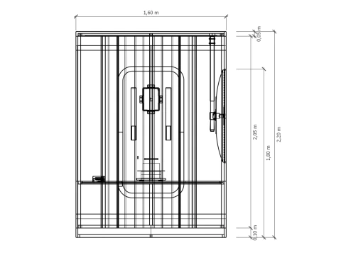 Nowoczesny modułowy fotobudka Kiosk Futurystyczny minimalistyczny design Model 3D