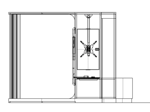 Nowoczesny modułowy fotobudka Kiosk Futurystyczny minimalistyczny design Model 3D