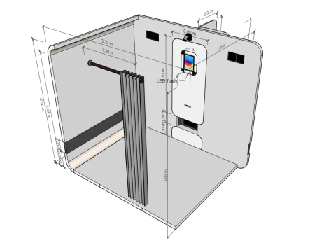 आधुनिक फोटो बूथ कियॉस्क इंटरएक्टिव सेल्फ फोटो बूथ 3D मॉडल
