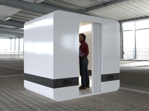 आधुनिक फोटो बूथ कियॉस्क इंटरएक्टिव सेल्फ फोटो बूथ 3D मॉडल