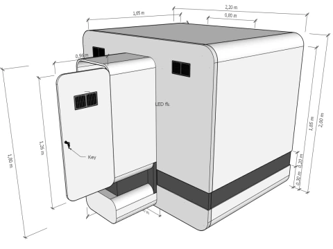 आधुनिक फोटो बूथ कियॉस्क इंटरएक्टिव सेल्फ फोटो बूथ 3D मॉडल