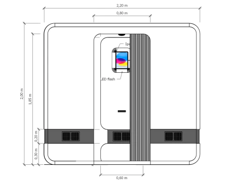 आधुनिक फोटो बूथ कियॉस्क इंटरएक्टिव सेल्फ फोटो बूथ 3D मॉडल