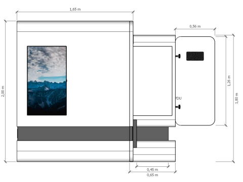 आधुनिक फोटो बूथ कियॉस्क इंटरएक्टिव सेल्फ फोटो बूथ 3D मॉडल