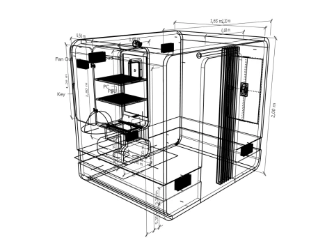 आधुनिक फोटो बूथ कियॉस्क इंटरएक्टिव सेल्फ फोटो बूथ 3D मॉडल