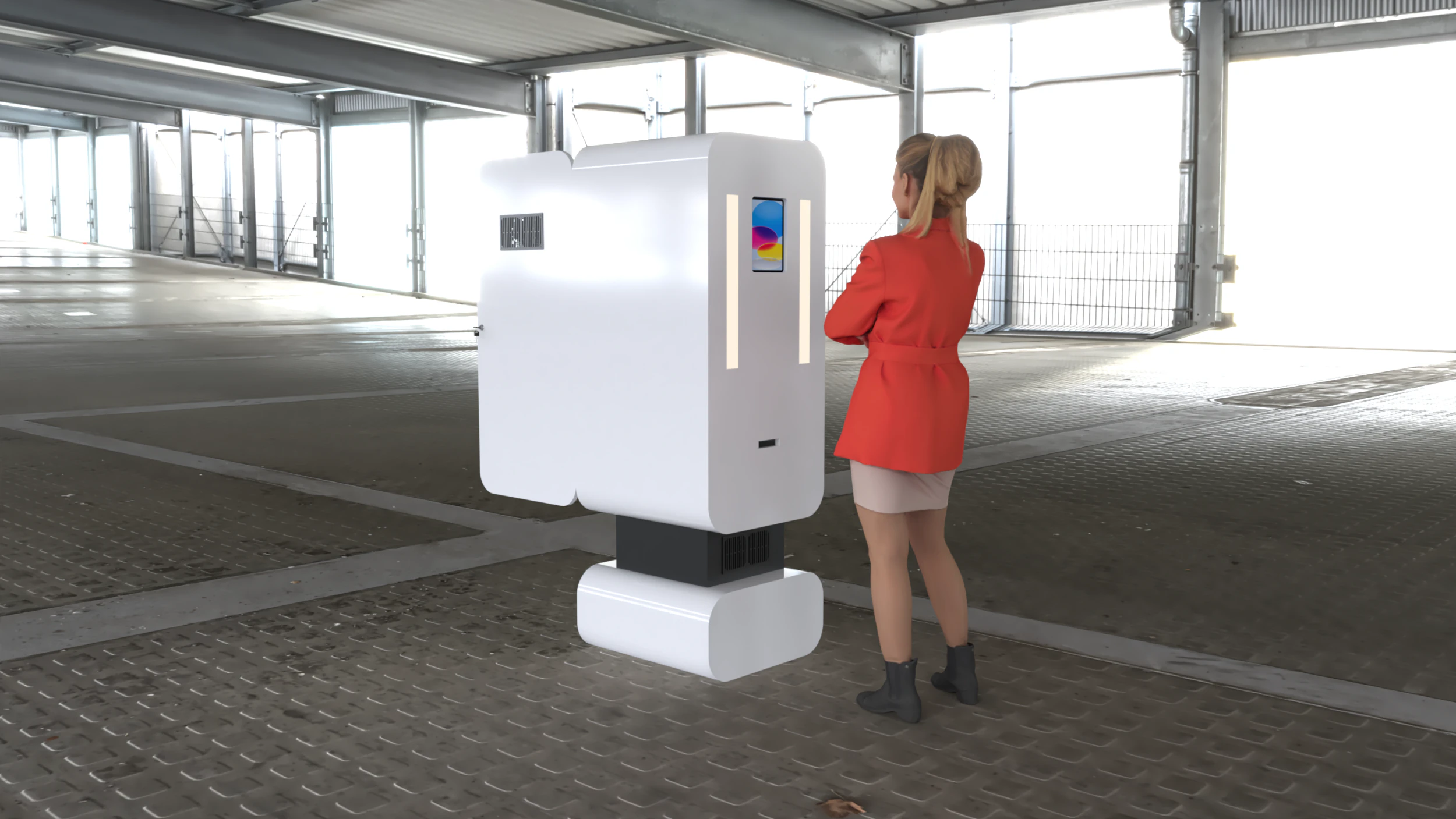 Modern Self Photo Kiosk Digital Selfie Studio 3D Model .c4d .max .obj .3ds .fbx .stl .blend 
