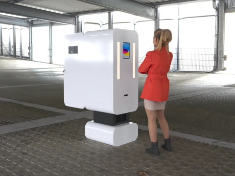 Nowoczesne cyfrowe studio selfie w kiosku ze zdjęciami Model 3D