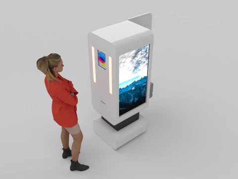 Modern Self Photo Kiosk Digital Selfie Studio 3D Model