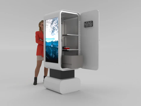 Modern Self Photo Kiosk Digital Selfie Studio 3D Model