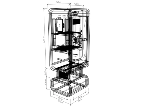 Modern Self Photo Kiosk Digital Selfie Studio 3D Model