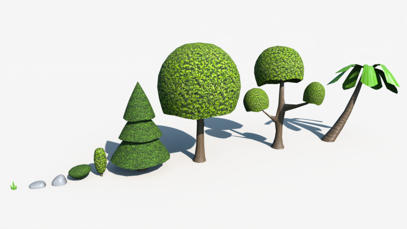 Low-Poly Nature Pack 3D Модель .c4d .max .obj .3ds .fbx .stl .blend