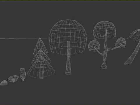 Low-Poly Nature Pack 3D Model