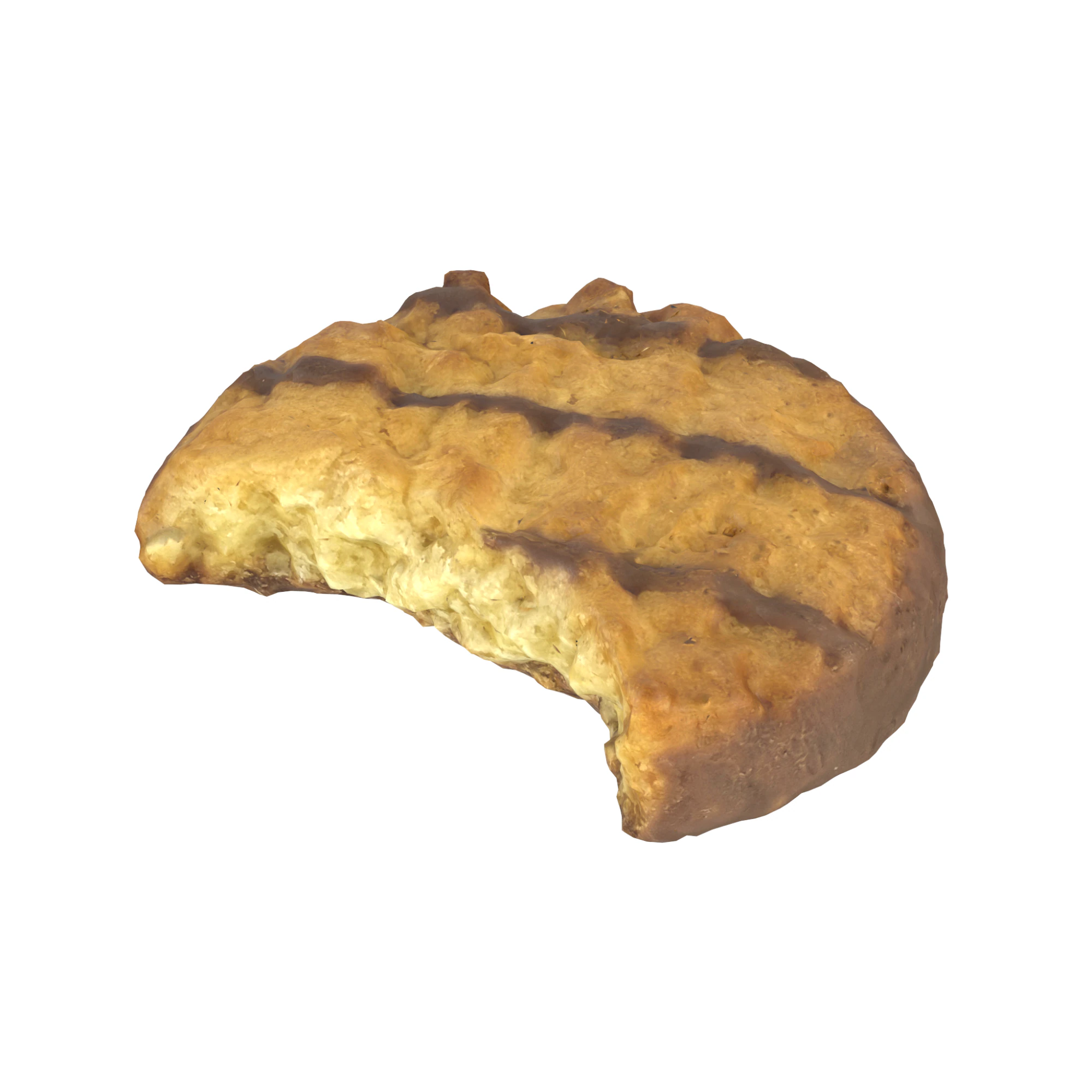 Bitten Cookie 3D Model .c4d .max .obj .3ds .fbx .stl .blend 