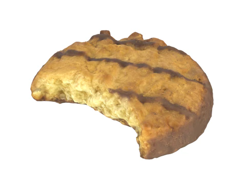 かまれたクッキー 3Dモデル