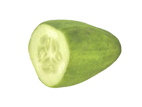 Cut Cucumber 3D Model