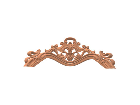 Carved sofa top rail Modèle 3D