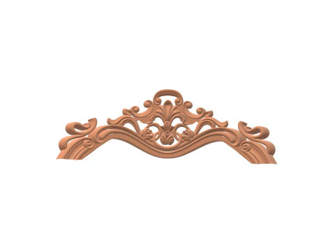 Carved sofa top rail 3D Model