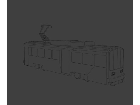 Osaka Tokyu Sharyo mo 601 kata low-poly tram 3D Модель