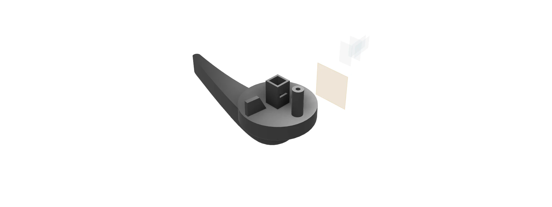 Peugeot 307 CC CABRO Front Seat Tilt Lever Right - STL Model 3D Model .c4d .max .obj .3ds .fbx .stl .blend 