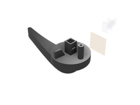 Peugeot 307 CC CABRO Front Seat Tilt Lever Right - STL Model Modèle 3D