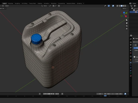 Plastic Canister 3D Model