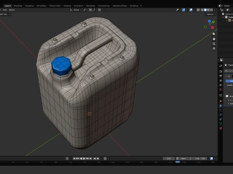 Plastic Canister 3D Model