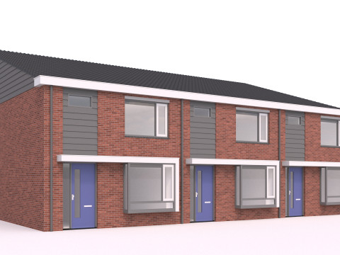 Terraced houses 3D Model