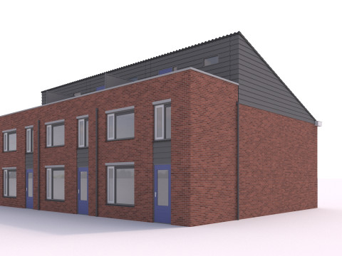 Terraced houses 3D Model