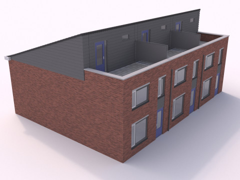 Terraced houses 3D Model