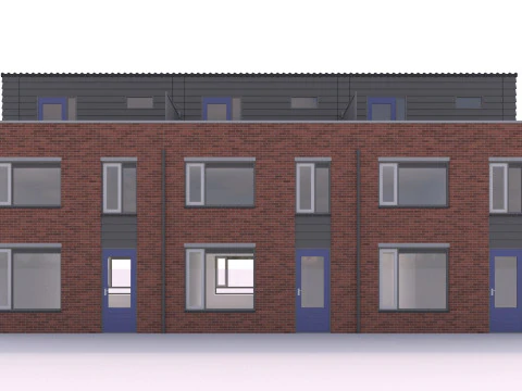 Terraced houses 3D Model