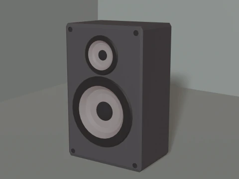 Coluna de Música Modelo 3D
