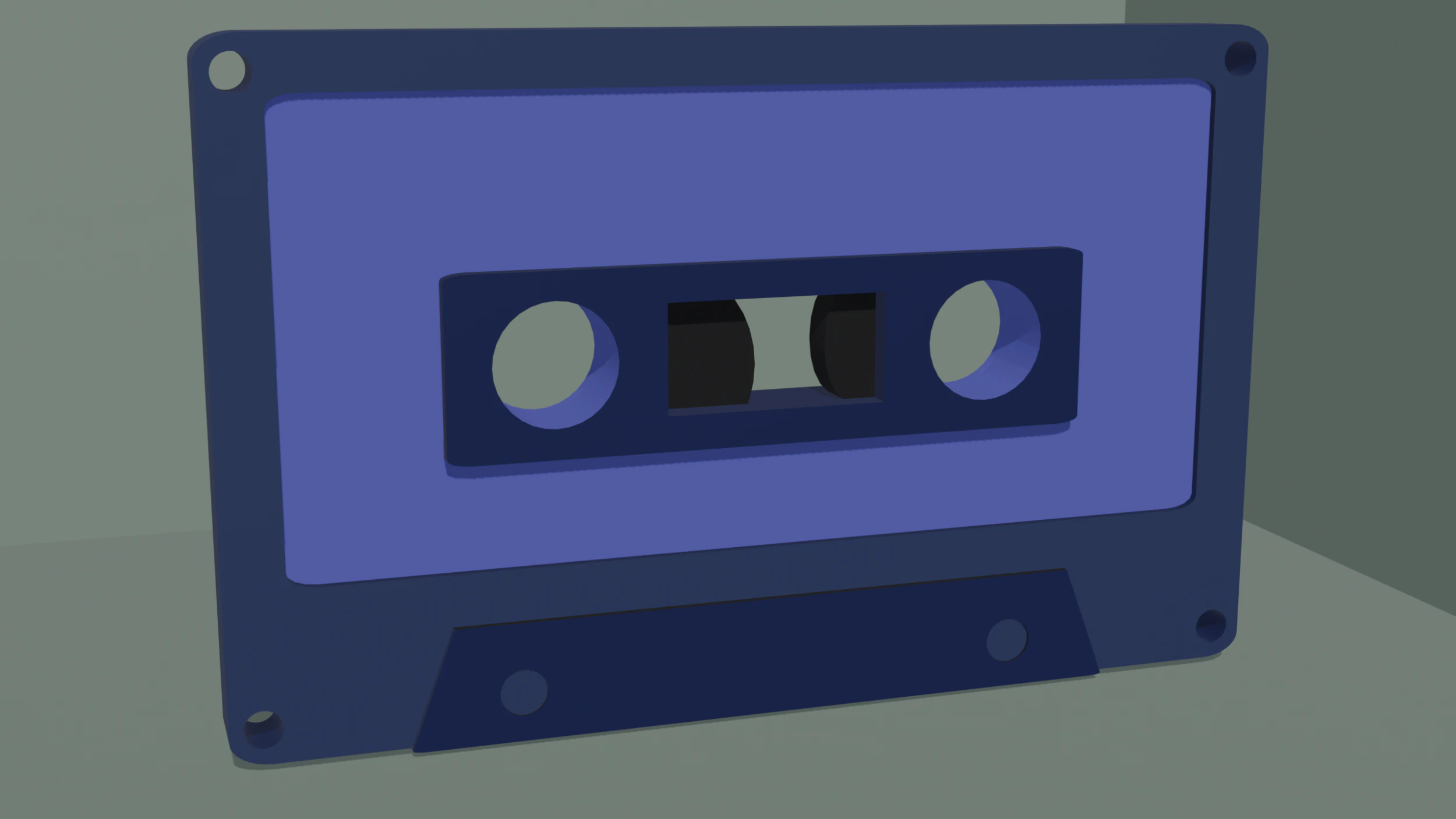 Cassette Low poly 3D Model .c4d .max .obj .3ds .fbx .stl .blend 