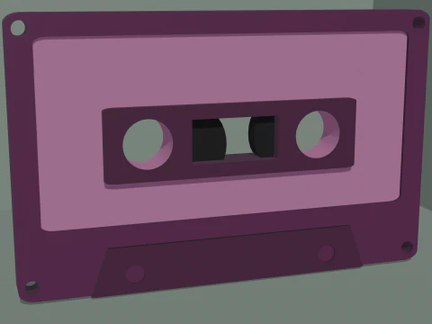 Cassette Low poly 3D Model
